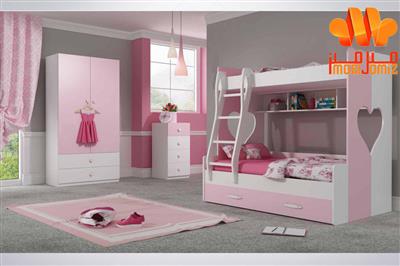تخت دو طبقه تخت دو طبقه دخترانه لیندا